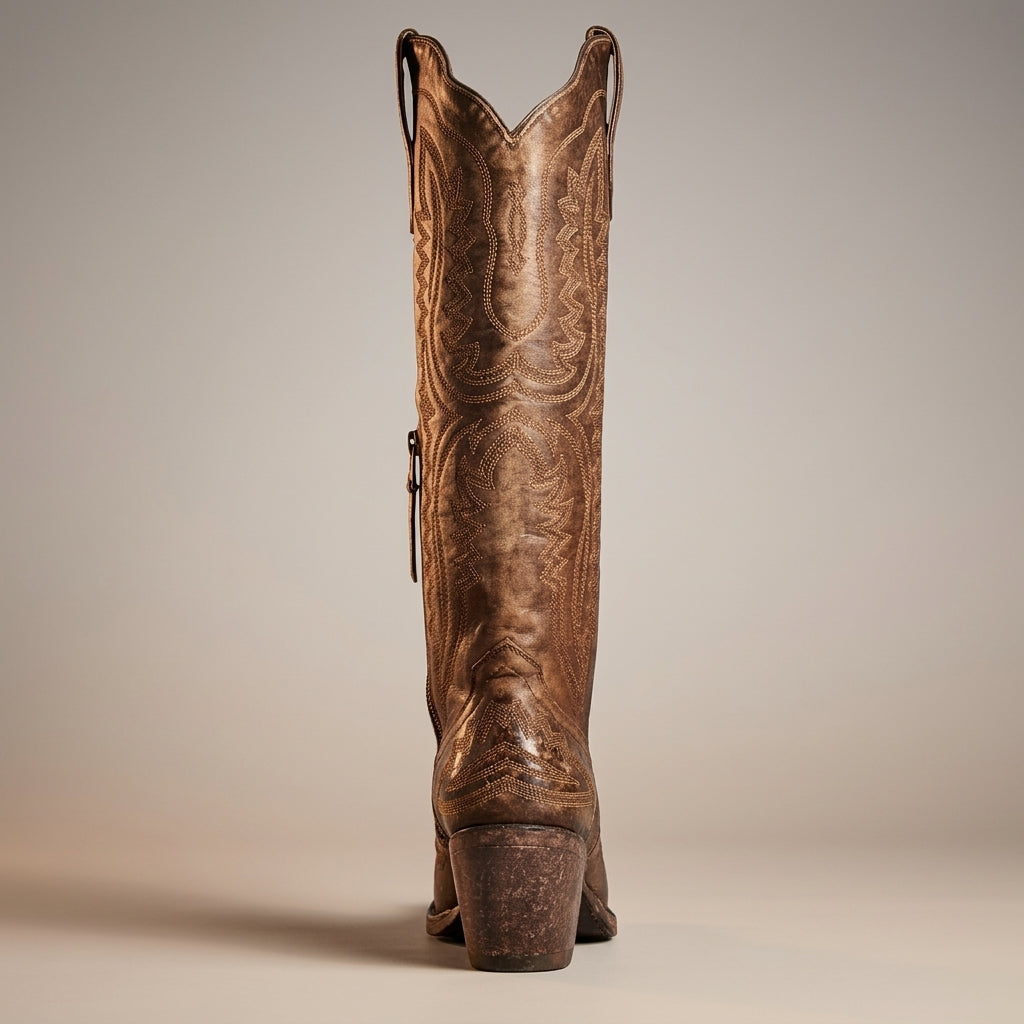 Womens Leather Cowgirl Boots