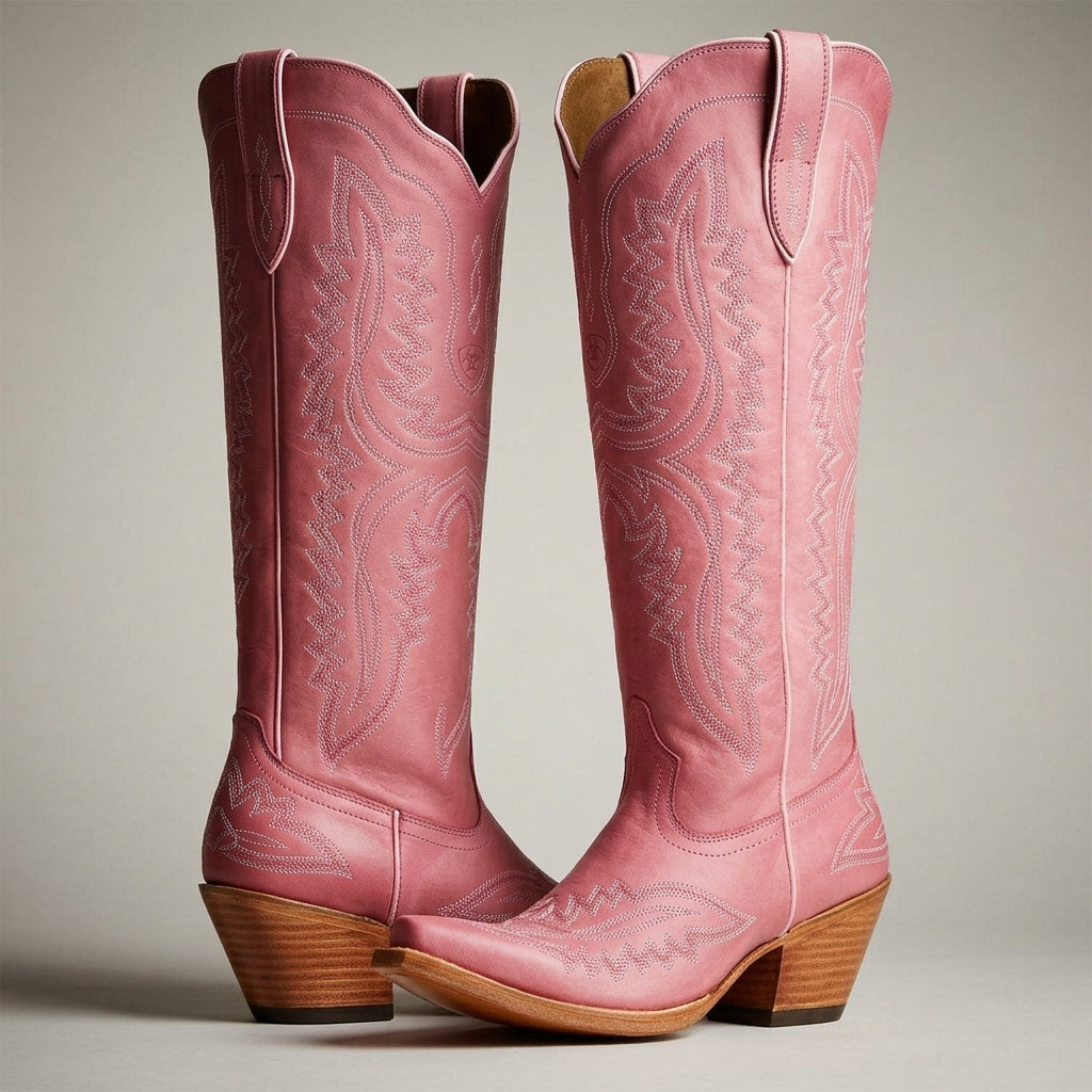 Womens Leather Cowgirl Boots