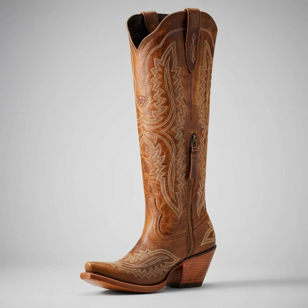 Womens Leather Cowgirl Boots