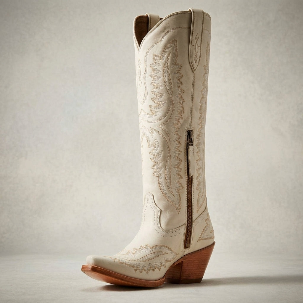 Womens Leather Cowgirl Boots