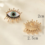 Evil Eye Rhinestone Earrings