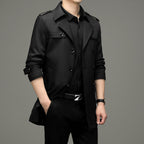 Legacy Double-Breasted Mens Trench Coat