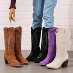 Women’s Retro Suede Cowgirl Boots