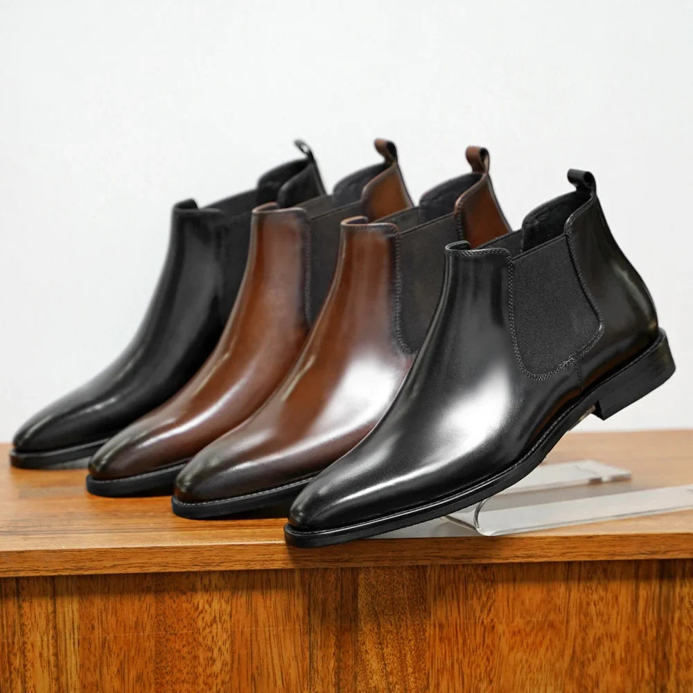 Leandro Genuine Leather Chelsea Boots