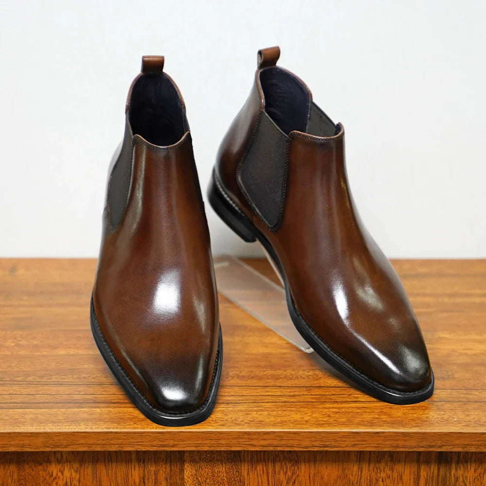 Leandro Genuine Leather Chelsea Boots