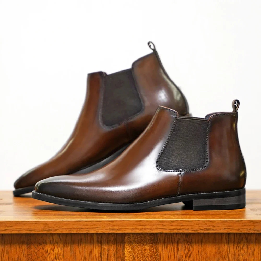 Leandro Genuine Leather Chelsea Boots