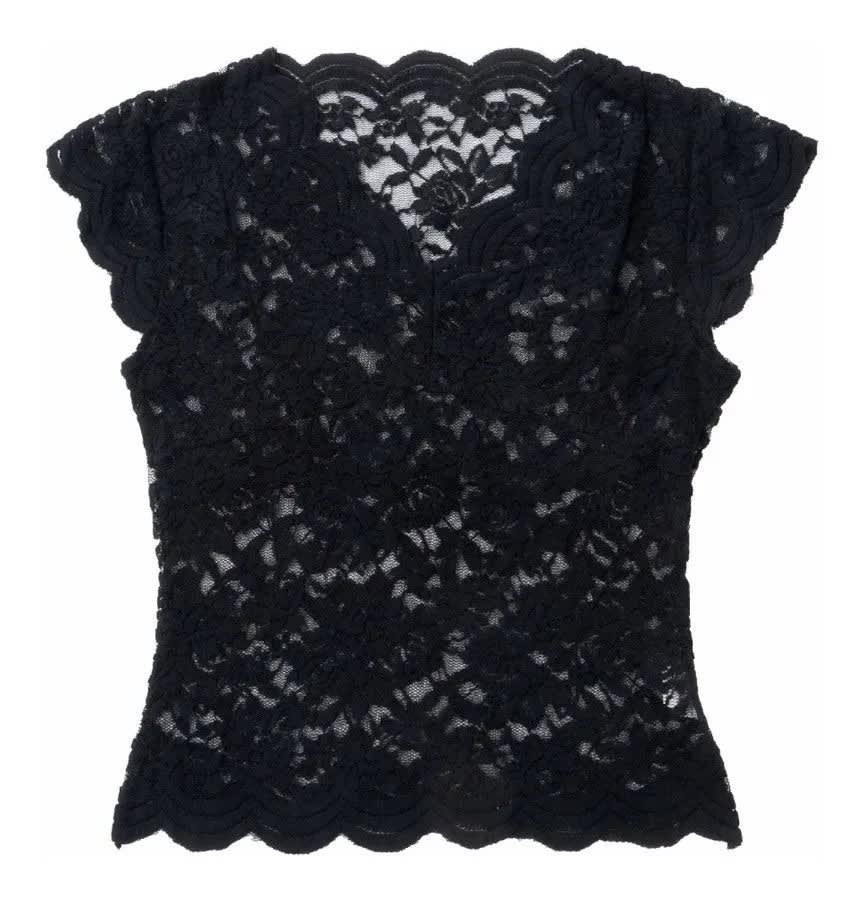 Women's Lace V Neck Top | Ruthven_19