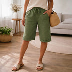 Women's Drawstring Bermuda Shorts | Camellia_4