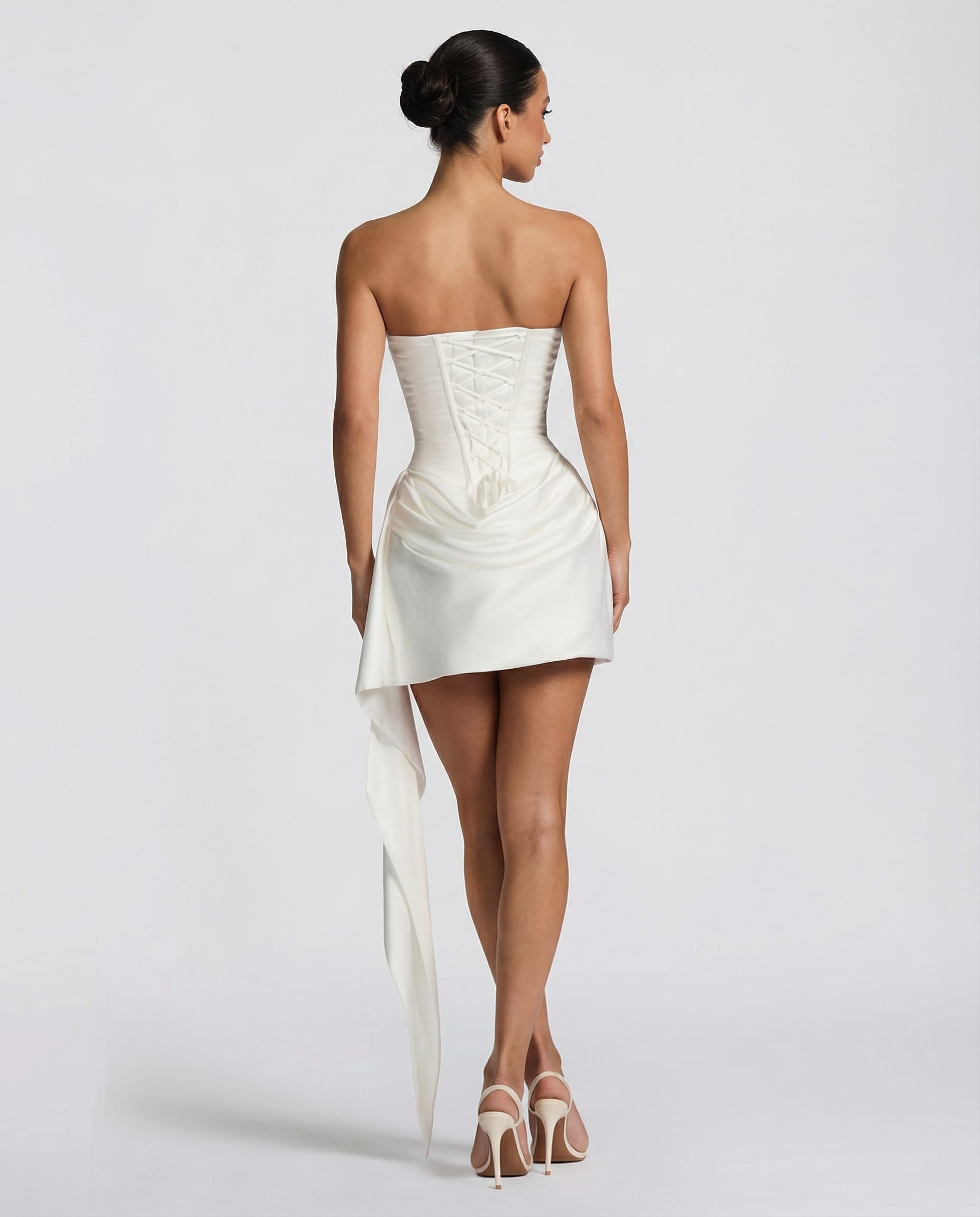Women's Satin Corset Mini Dress | Emmeline_9