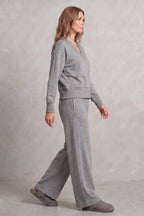 Women's V-Neck Wide Leg Lounge Set | Willoughby_3