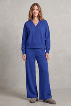 Women's V-Neck Wide Leg Lounge Set | Willoughby_6