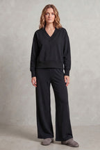 Women's V-Neck Wide Leg Lounge Set | Willoughby_8