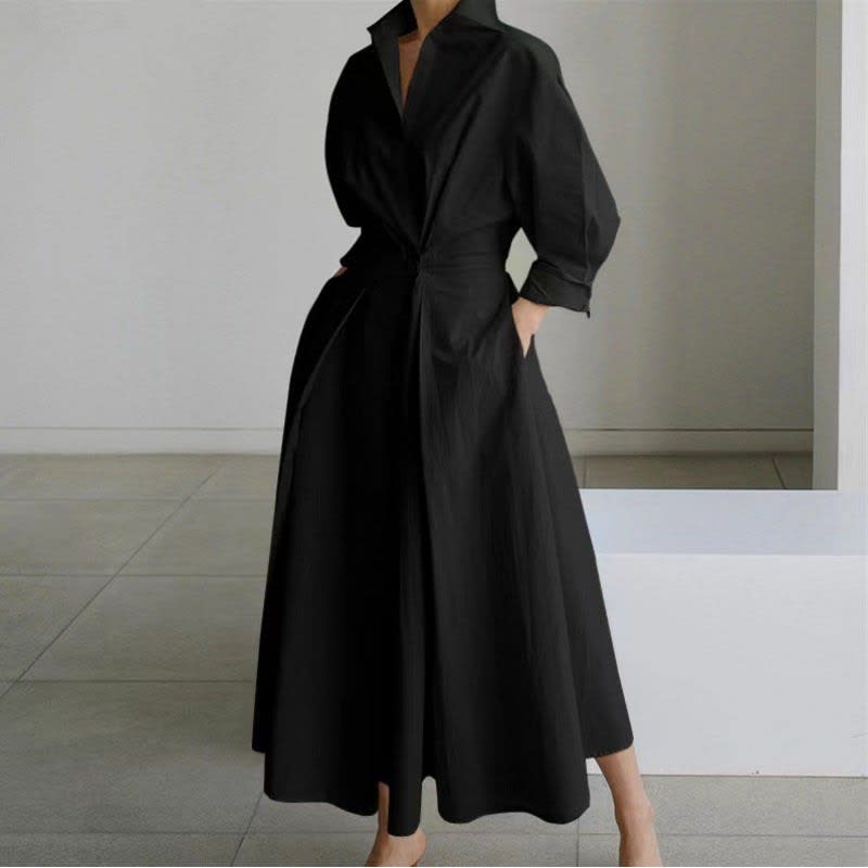 Women's Long Sleeve Wrap Maxi Dress | Glenmara_9