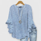 Women's Floral Ruffle Sleeve Blouse | Primrose_3