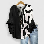 Women's Floral Ruffle Sleeve Blouse | Primrose_5