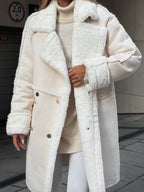 Women's Faux Fur Trim Longline Coat | Clemency_1