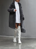 Women's Faux Fur Trim Longline Coat | Clemency_4