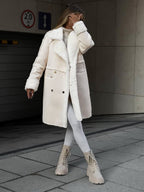 Women's Faux Fur Trim Longline Coat | Clemency_5