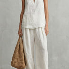 Women's Halter Neck Wide Leg Pant Set | Arundale_1