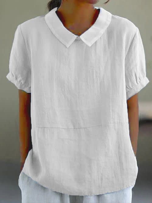 Women's Cotton Peter Pan Collar Blouse | Georgina_2