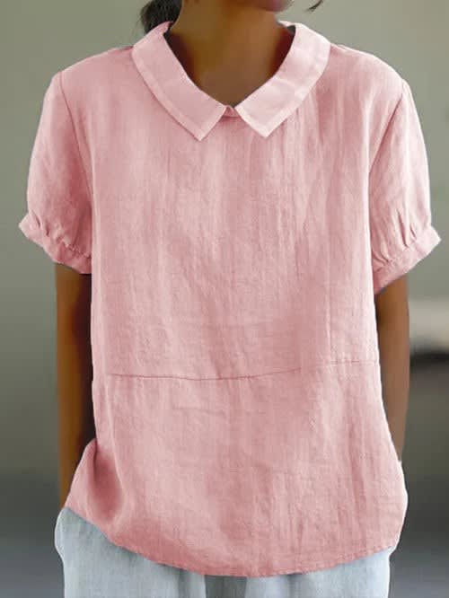 Women's Cotton Peter Pan Collar Blouse | Georgina_3