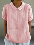 Women's Cotton Peter Pan Collar Blouse | Georgina_3