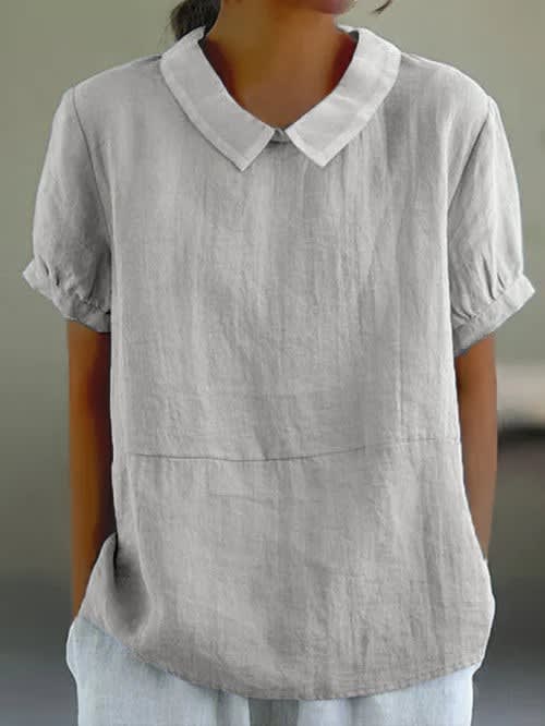 Women's Cotton Peter Pan Collar Blouse | Georgina_5