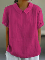 Women's Cotton Peter Pan Collar Blouse | Georgina_6