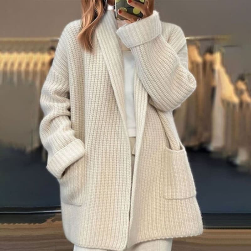 Women's Oversized Ribbed Knit Cardigan | Pomona_1