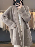 Women's Oversized Ribbed Knit Cardigan | Pomona_5