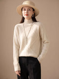Women's Cable Knit Mock Neck Sweater | Hartfield_2