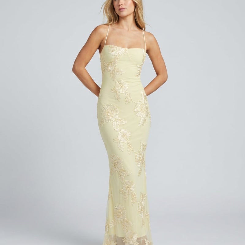 Women's Floral Embroidered Maxi Dress | Jacquetta_1