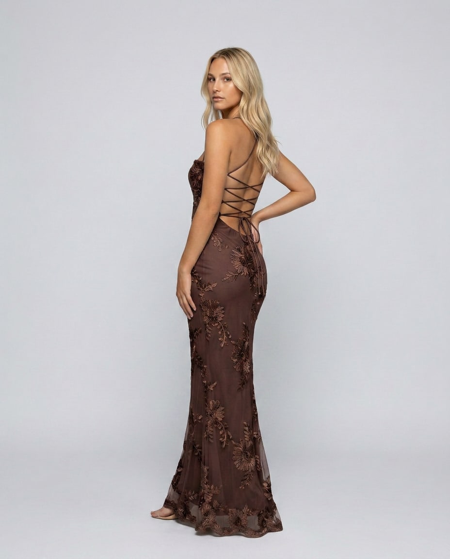 Women's Floral Embroidered Maxi Dress | Jacquetta_12