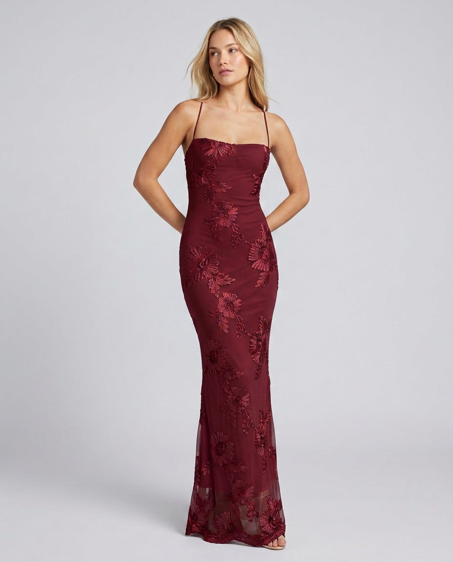 Women's Floral Embroidered Maxi Dress | Jacquetta_13