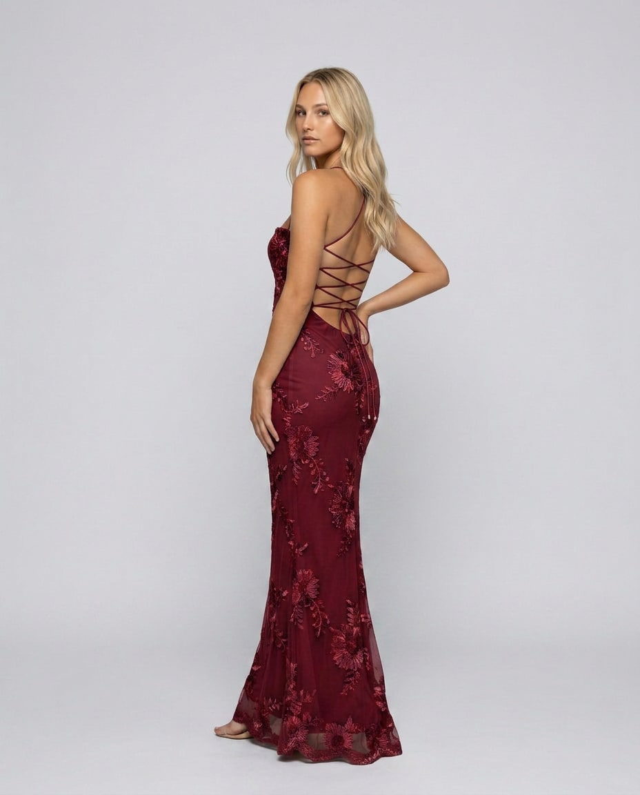 Women's Floral Embroidered Maxi Dress | Jacquetta_15
