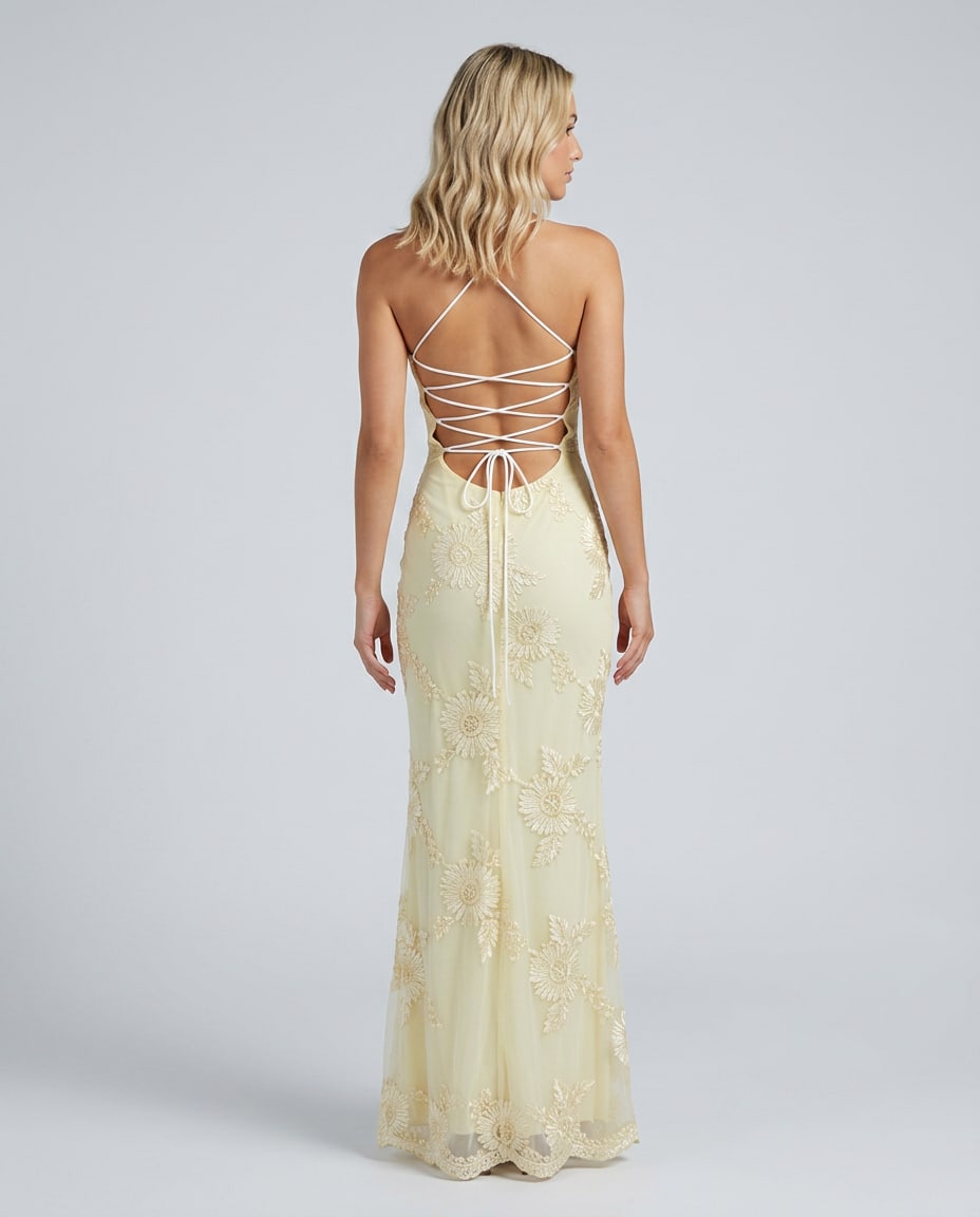 Women's Floral Embroidered Maxi Dress | Jacquetta_2