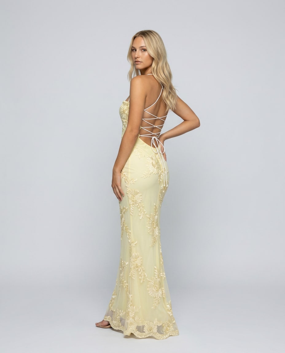 Women's Floral Embroidered Maxi Dress | Jacquetta_3