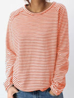 Women's Striped Relaxed Fit Long Sleeve Top | Lilias_5