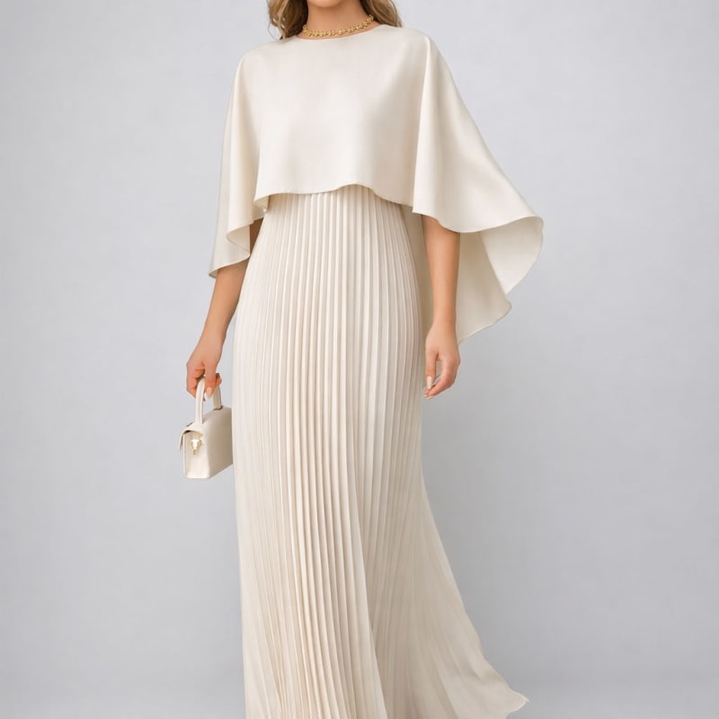 Women's Pleated Chiffon Maxi Dress | Ingoldsby_1