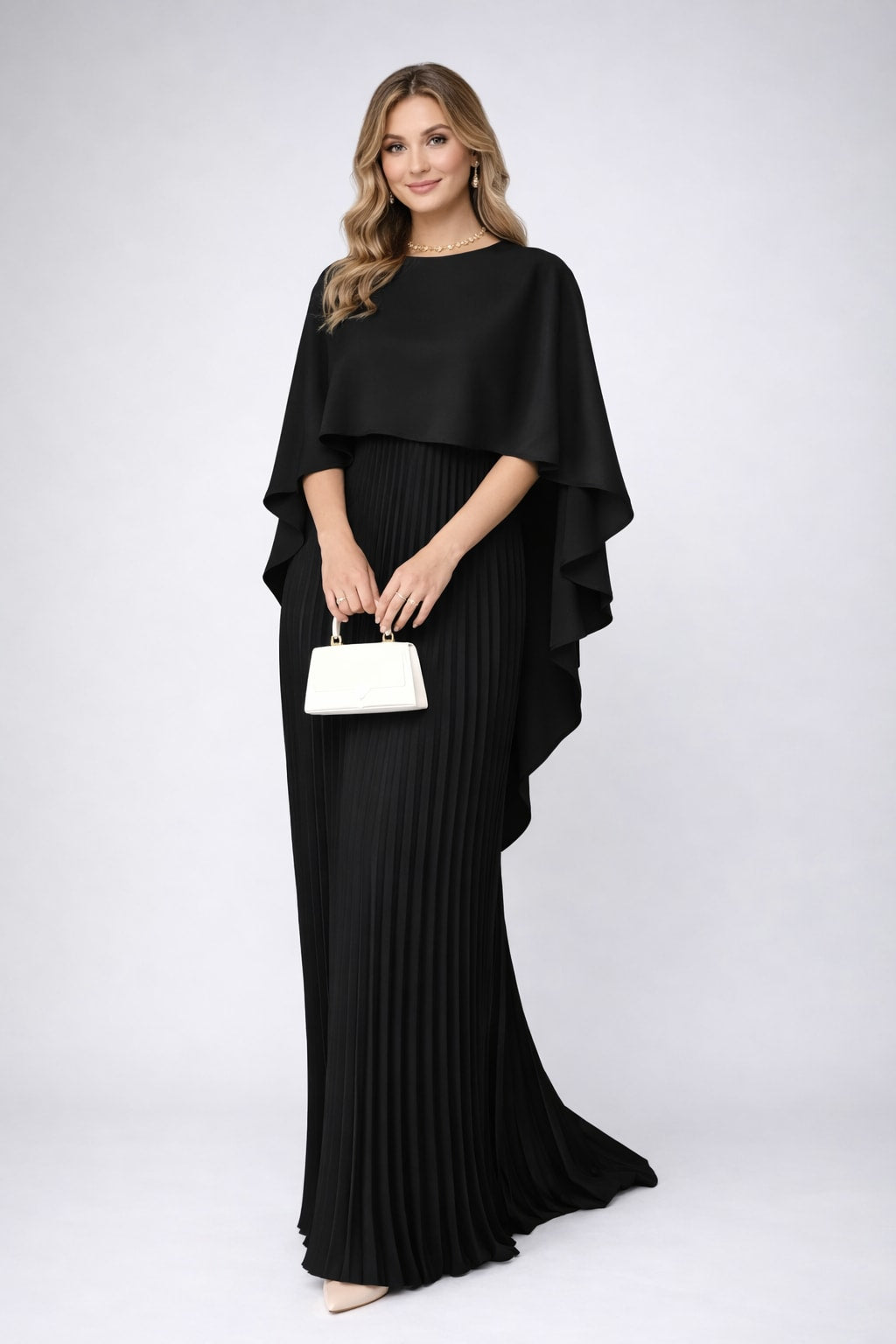 Women's Pleated Chiffon Maxi Dress | Ingoldsby_2