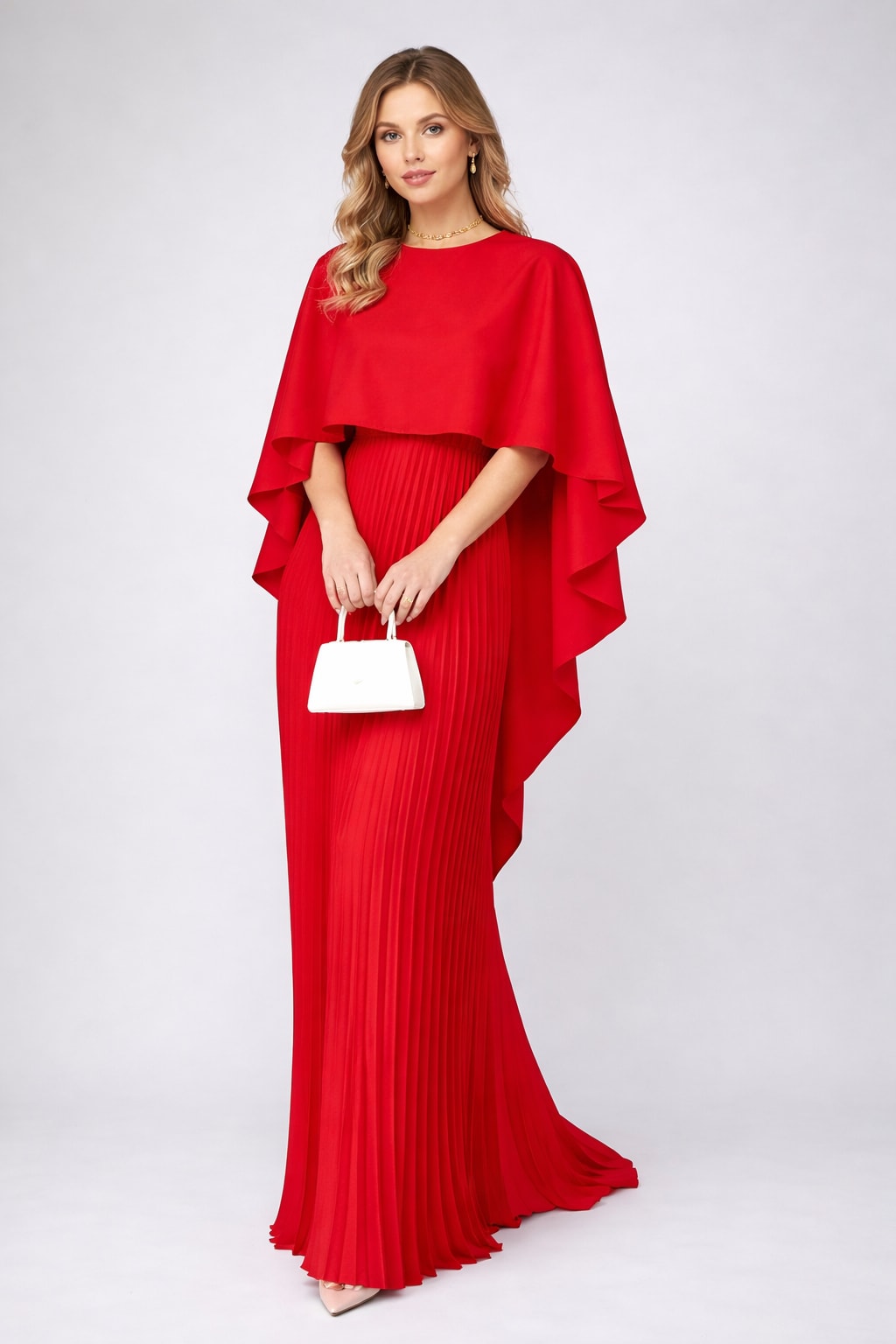 Women's Pleated Chiffon Maxi Dress | Ingoldsby_3