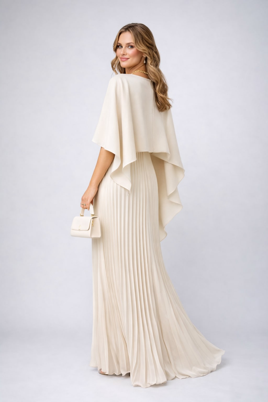 Women's Pleated Chiffon Maxi Dress | Ingoldsby_4
