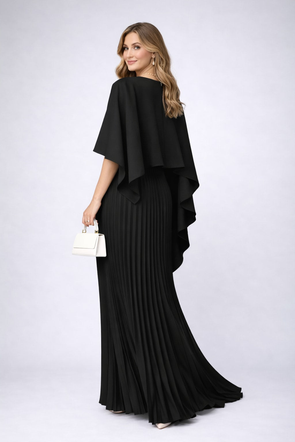 Women's Pleated Chiffon Maxi Dress | Ingoldsby_5
