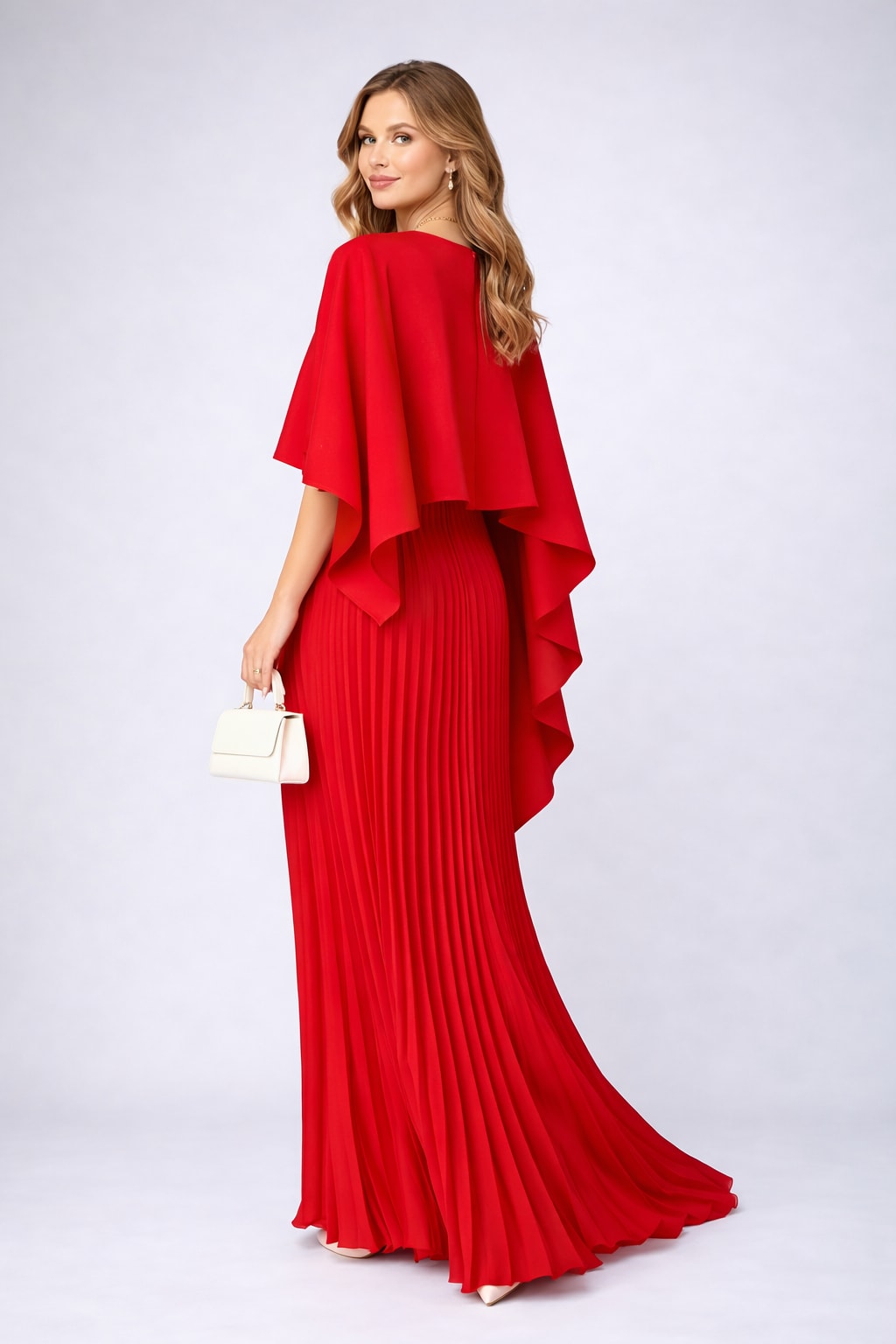 Women's Pleated Chiffon Maxi Dress | Ingoldsby_6