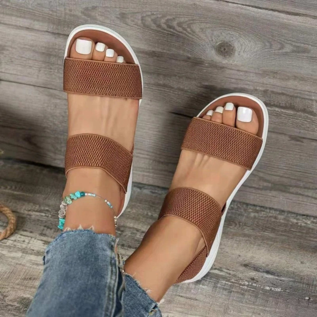 Women's Cushioned Elastic Strap Sandals | Hyacinth_3