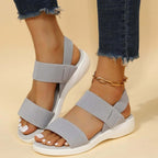 Women's Cushioned Elastic Strap Sandals | Hyacinth_4