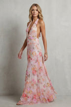 Women's Floral Halter Maxi Dress | Verena_3