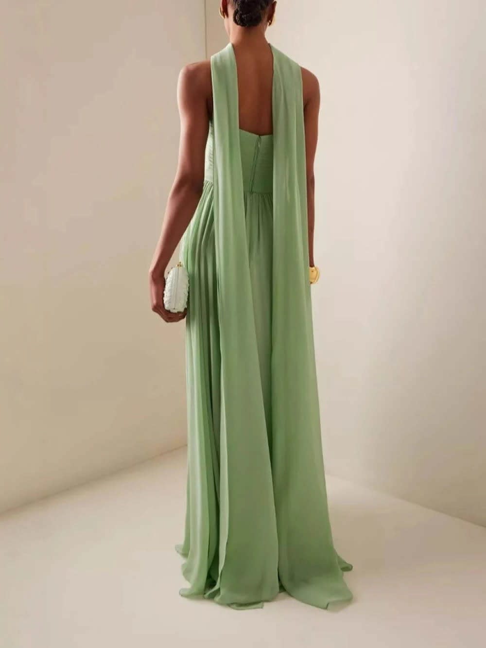 Women's Strapless Scarf Neck Maxi Dress | Octavia_3
