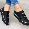 Women's Chain Detail Low Top Sneakers | Lettice_2