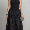 Women's Ribbed Lace Midi Dress | Inglewood_1